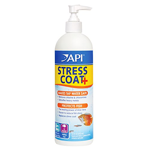 API Stress Coat Water Conditioner, Makes tap Water Safe, Replaces fish's Protective Coat Damaged by handling or Fish Fighting, Use When Adding or Changing Water, Adding Fish and When Fish are Injured
