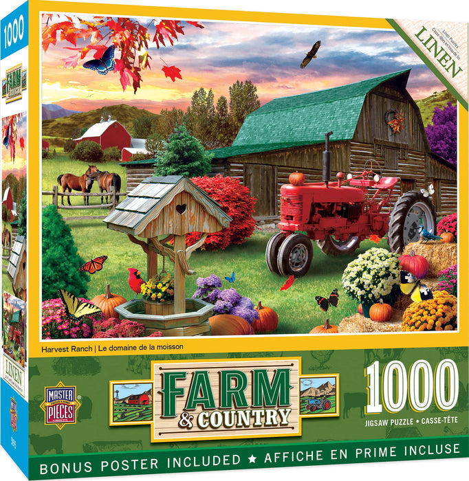MasterPieces Puzzles Farm Country Harvest Ranch 1000 Piece Puzzle