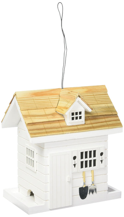 Potting Shed Bird Feeder - White