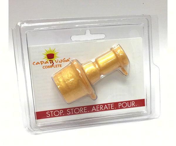 CapaBunga Complete Gold Aerator and Reusable Silicone Wine Bottle Cap
