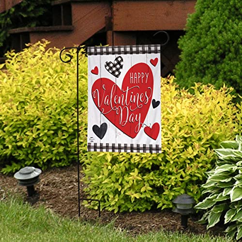 Checkered Valentine Garden Flag