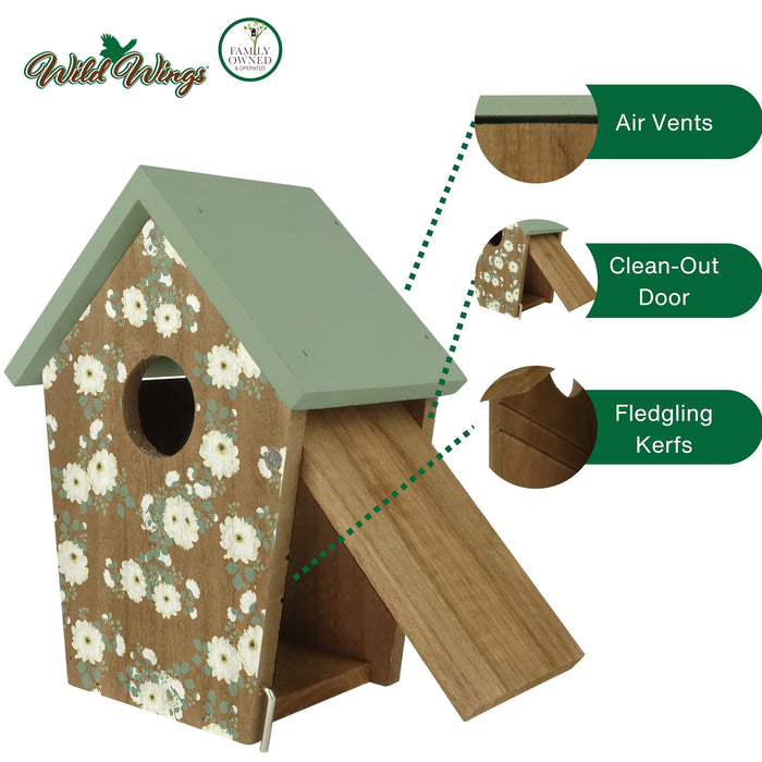 DECORATIVE BLUEBIRD HOUSE - VERDANT PETALS
