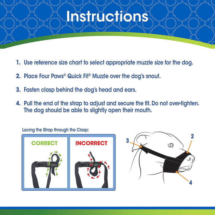 FOUR PAWS WALK ABOUT QUICK FIT DOG MUZZLE