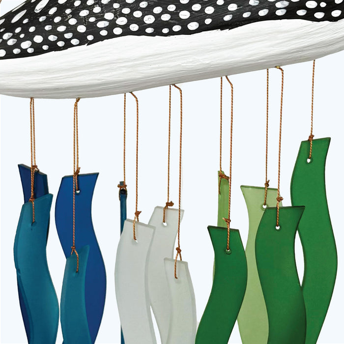 Gift Essentials Blue Handworks Line - Loon Wavy Glass Chime