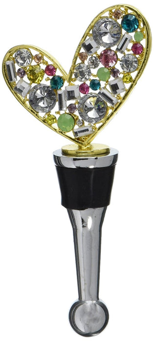 LS Arts Bottle Stopper - Heart with Stones