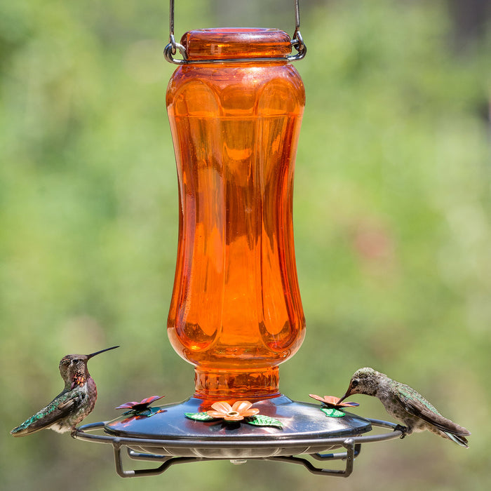Vintage Carnival Glass Oriole Feeder