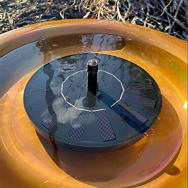 SOLAR POWERED BIRDBATH FOUNTAIN