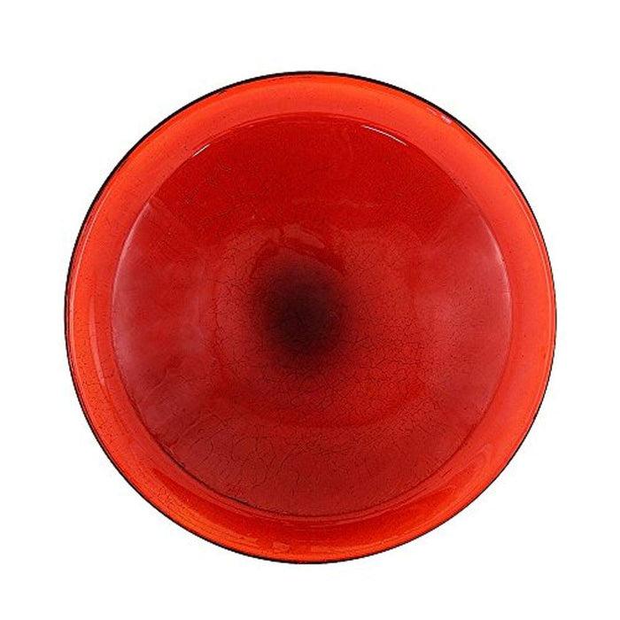 Achla Designs 12" Crackle Glass Bowl - Red