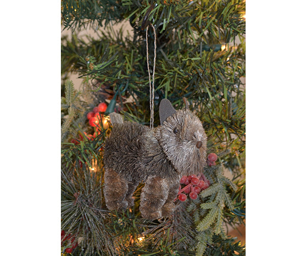 Brushart BRUSHOR64SC Eco-Friendly Buri Posable Dog Scottie Ornament