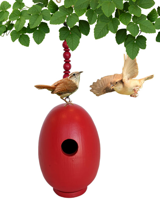 Bobbo from Songbird Essentials Red Egg Bird House