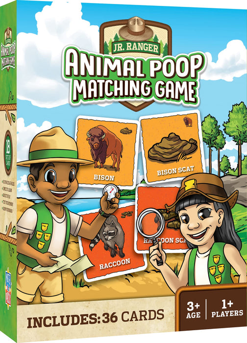 MasterPieces Puzzles Jr Ranger Animal Poop Matching Game
