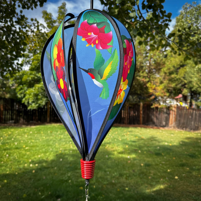 Hummingbird Flowers Hot Air Ba