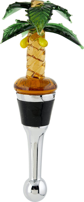 LS Arts Glass Palm Tree Bottle Stopper