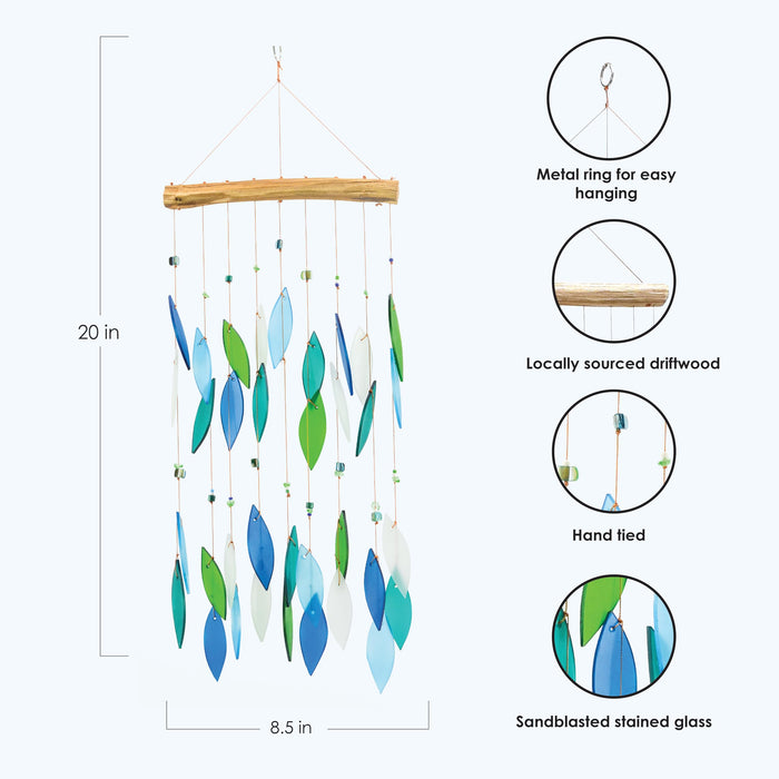 Gift Essentials Blue Handworks Line - Ocean Blues Beaded Glass Chime