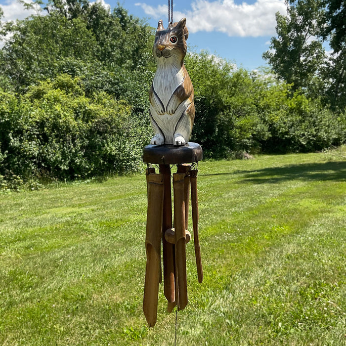 Bobbo from Songbird Essentials Squirrel Bamboo Wind Chime
