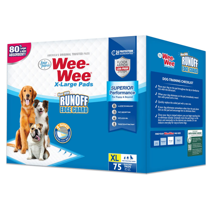 WEE-WEE PADS WITH BARRIER EDGE EXTRA LARGE