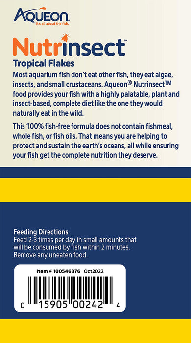 AQUEON NUTRINSECT TROPICAL FLAKE FISH FOOD