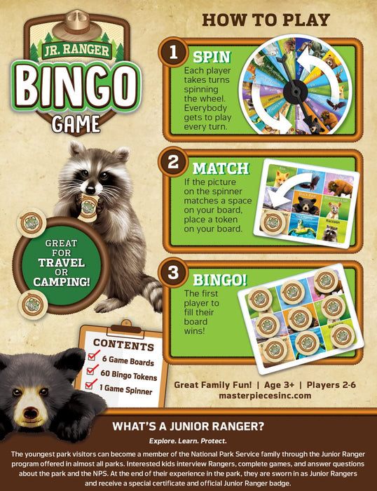 MasterPieces Puzzles Jr Ranger Bingo Game