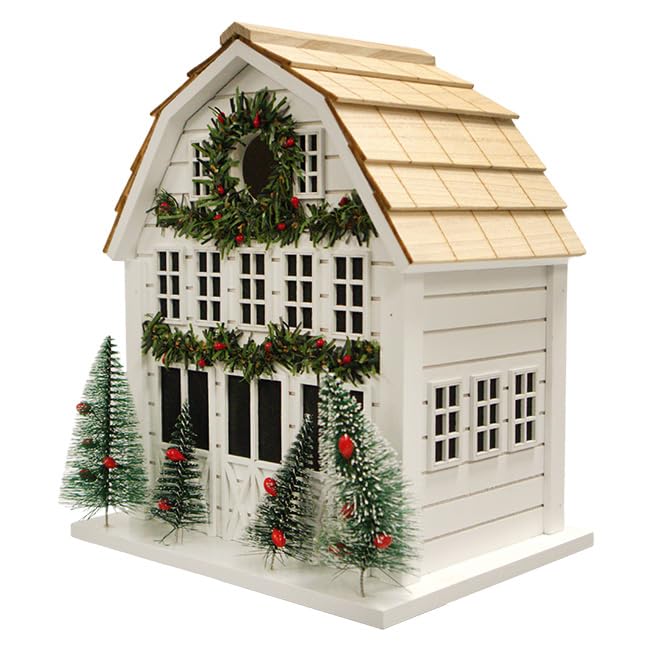 Holly Cottage Birdhouse - White