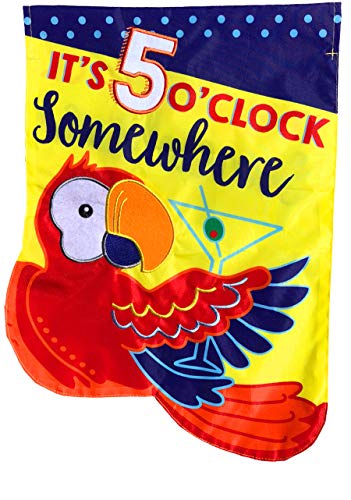 5 O'Clock Applique House Flag