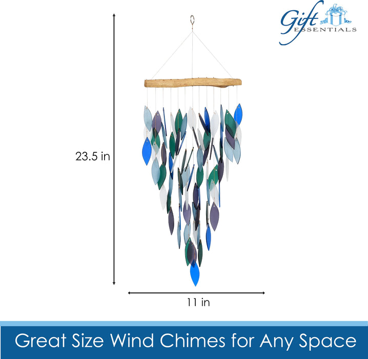 Gift Essentials Blue Handworks Line - Deluxe Pacific Waterfall Glass Chime