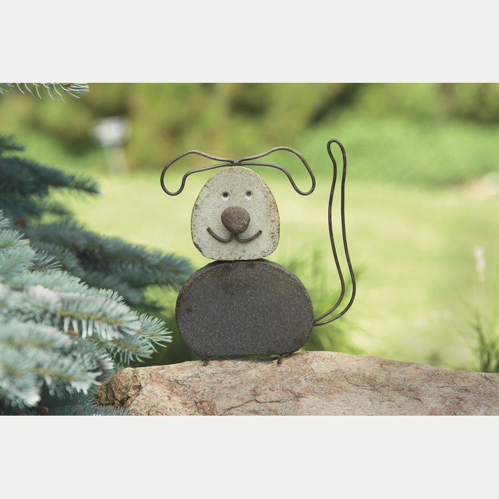 Dog Natural River Stone — The Bird Shed