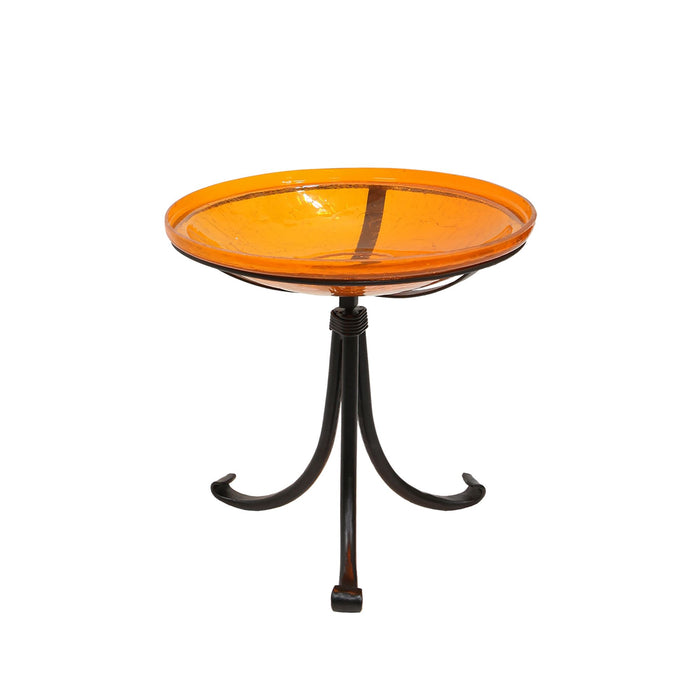 Achla Designs 14" Mandarin Crackle Birdbath- Tripod Stand