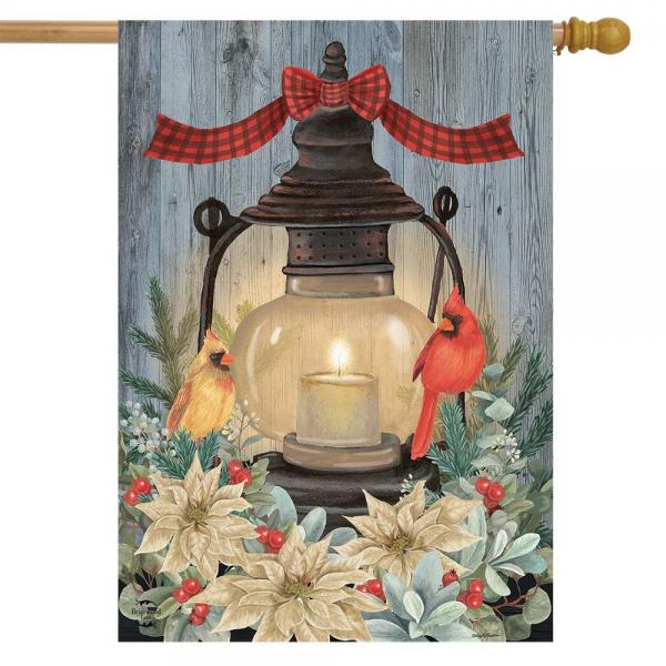 Warm Winter Candle House Flag