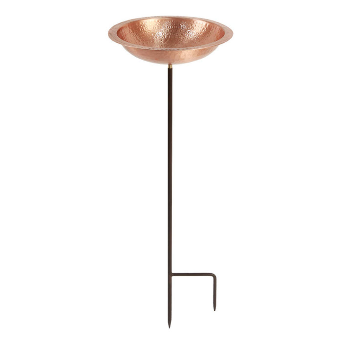 Achla Designs Hammered Solid Copper Birdbath- Stake