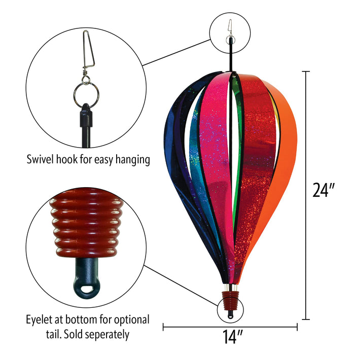 Jumbo Rainbow Glitter Hot Air