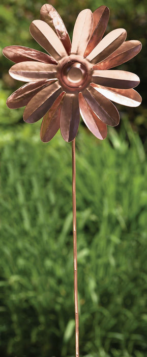 Daisies Copper Spinner Stake Lg