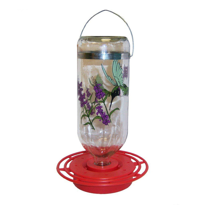 Best-1  Hummingbird Feeder 32 oz, Black Chinned and Lavender Flowers, Boxed