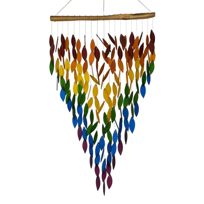 Gift Essentials Blue Handworks Line - Premiere Rainbow Waterfall Glass Chime