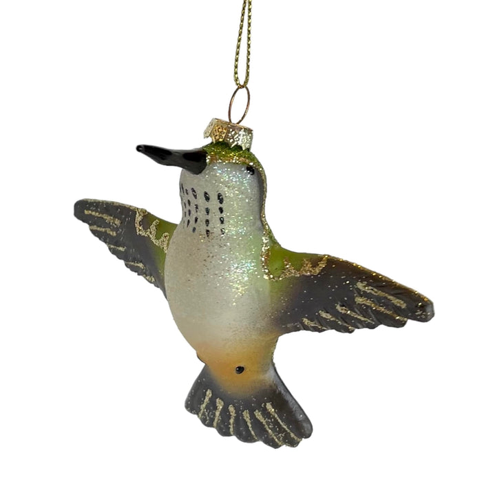 Cobane Studio  Female Ruby Throated Hummingbird Flying Ornament