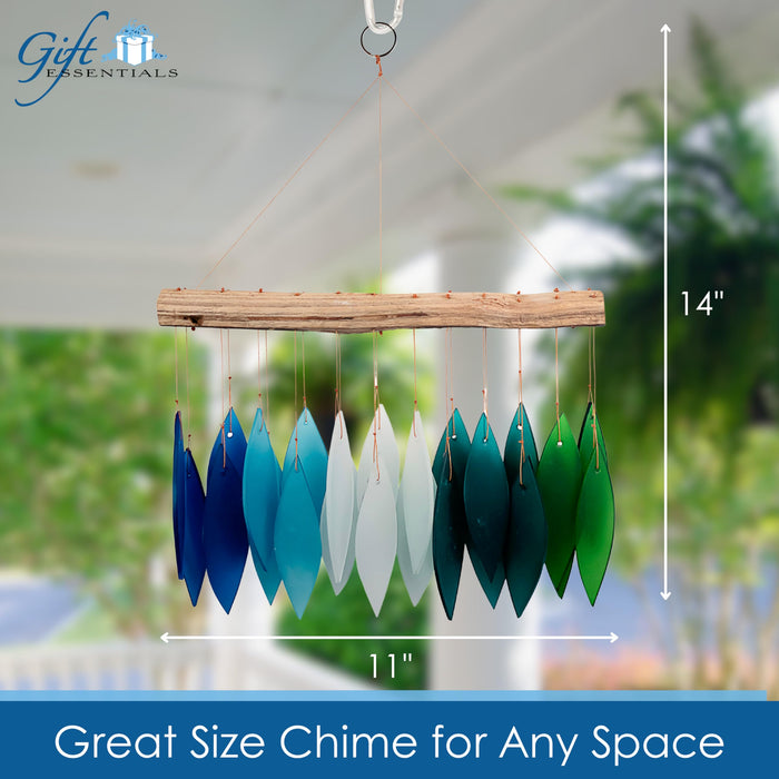 Gift Essentials Blue Handworks Line - Gradient Ocean Glass Chime
