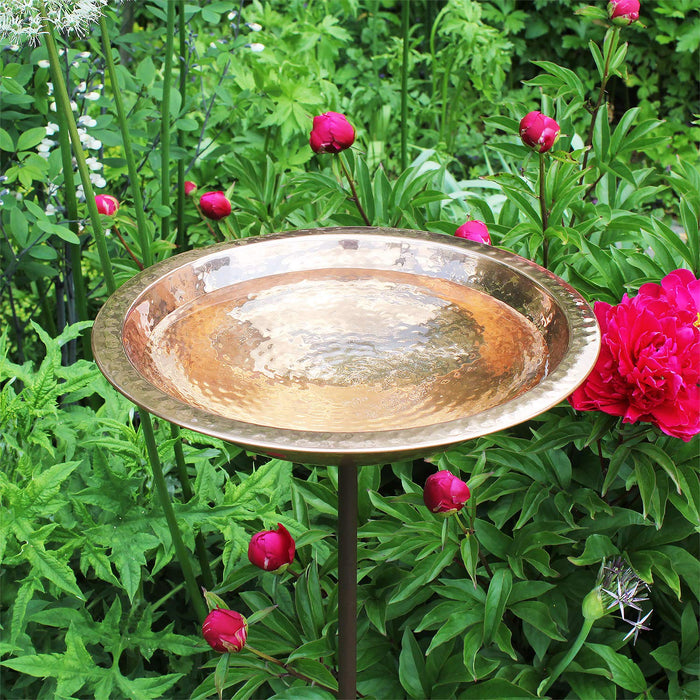 Achla Designs Hammered Copper Bowl w/ Rim- Stake