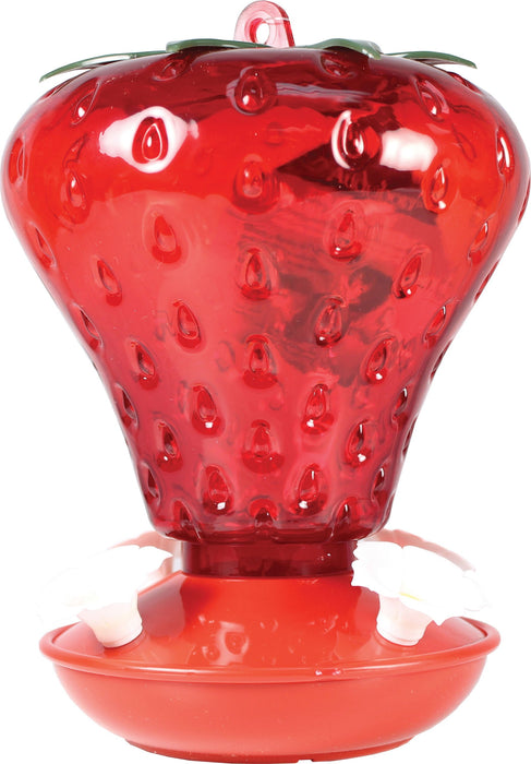 AUDUBON STRAWBERRY PLASTIC HUMMINGBIRD FEEDER