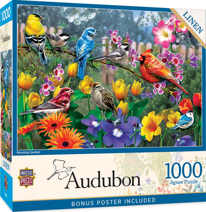 MasterPieces Puzzles Audubon - Morning Garden 1000 Piece Puzzle