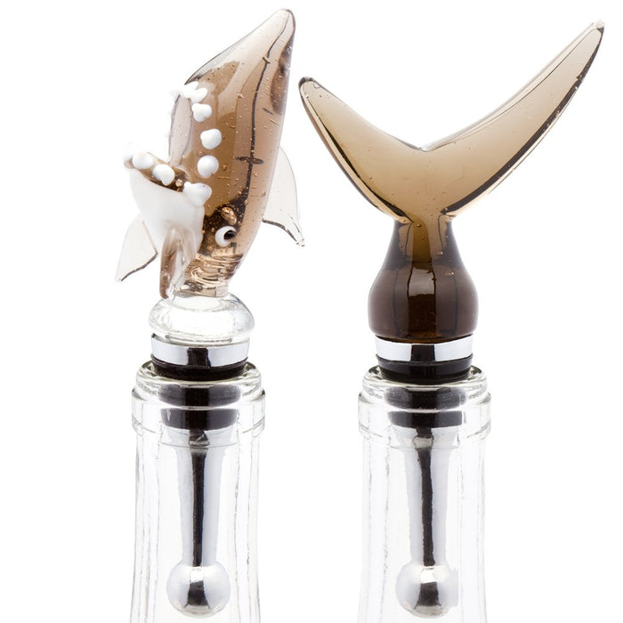 LS Arts Bottle Stopper - Shark Top & Bottom - S/2 - TBD