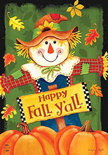 Fall Y'all Scarecrow Garden Flag