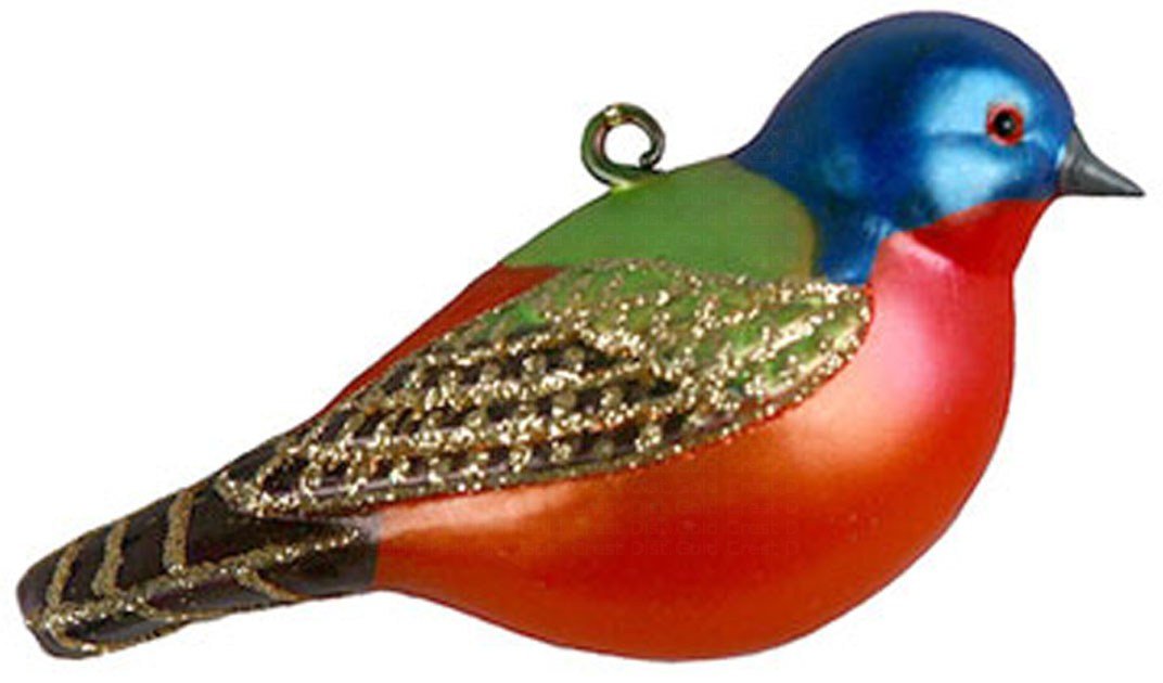 Cobane Studio  Painted Bunting Ornament