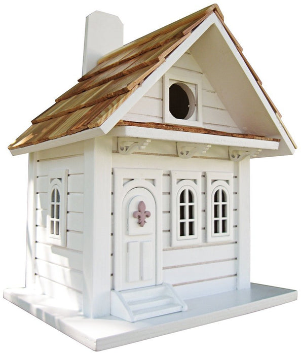 Shotgun Cottage Birdhouse - White