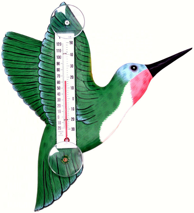 Bobbo from Songbird Essentials Green Hummingbird Small Window Thermometer