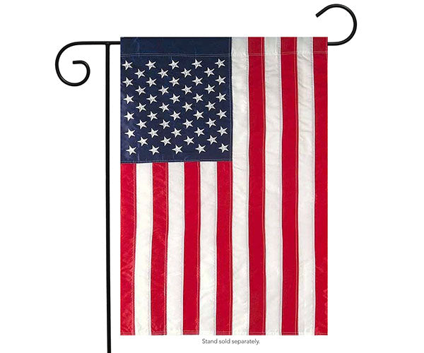 Embroidered American Flag Garden Flag