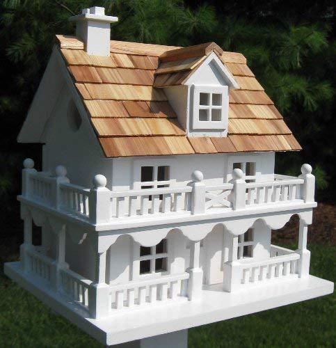 Novelty Cottage Birdhouse - White