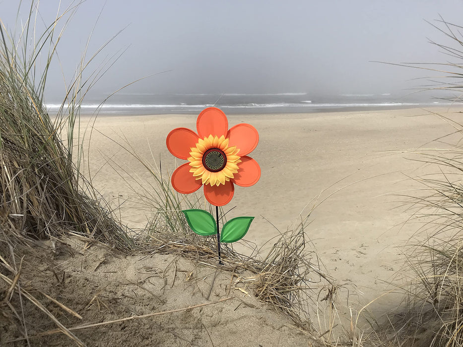 12 Orange Sunflowers with Lea