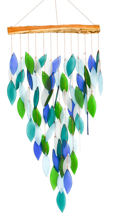 Gift Essentials Blue Handworks Line - Deluxe Ocean Waterfall Glass Chime