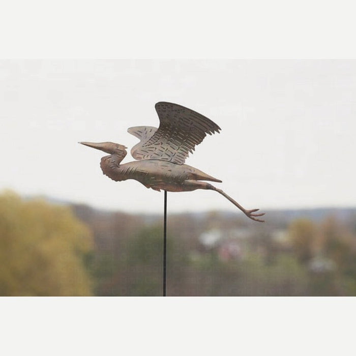 Heron Staked Flamed Copper