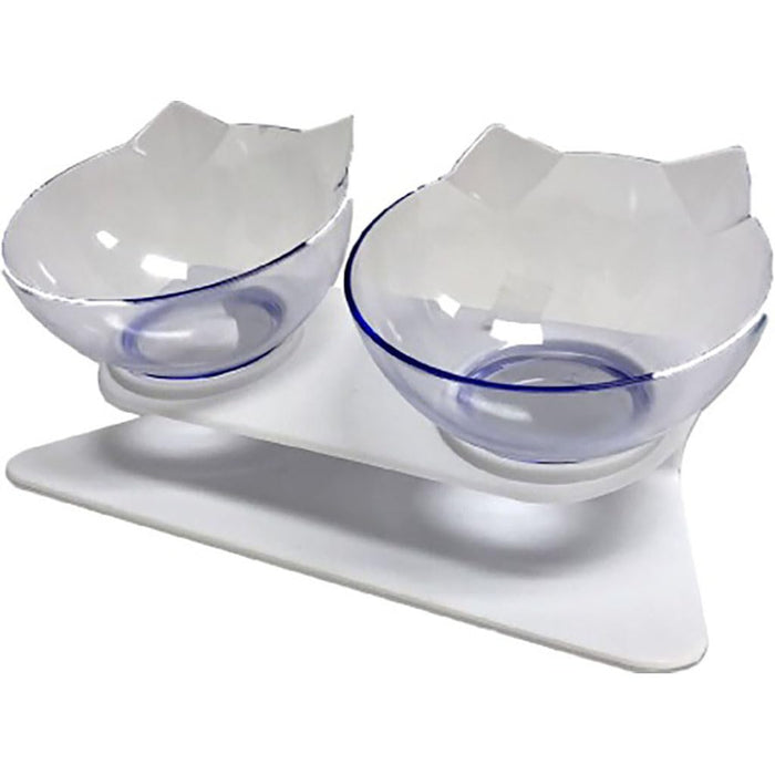GOO-EEZ INCLINDED DOUBLE FEEDER CAT BOWL