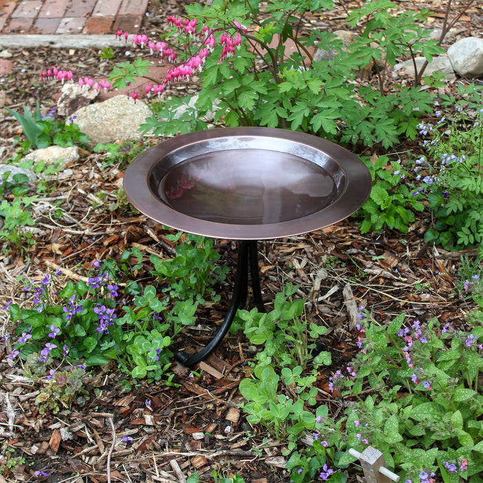 Achla Designs 18" Classic Copper Birdbath- Tripod Stand